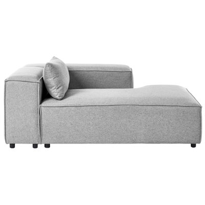 Beliani Left-Hand Chaise Longue Brande Grey from B&Q