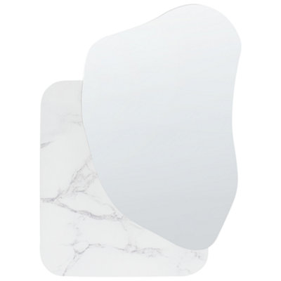 B&Q -  Wall Mirror Arvert 60 Cm 80 Cm White Marble