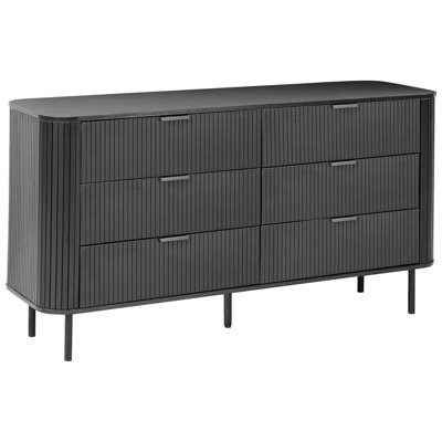 B&Q -   6 Drawer Chest Bradley Black