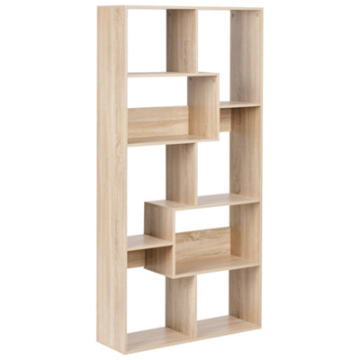 Beliani 6 Tier Bookcase Chateh 180 Cm Light Brown from B&Q