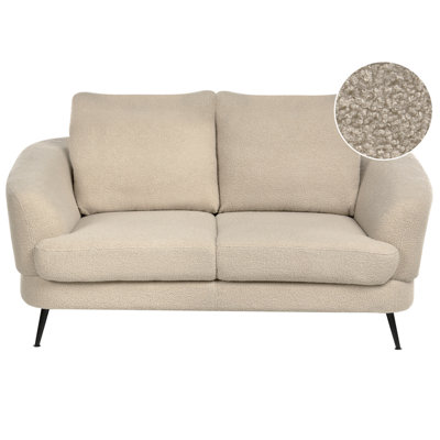 Beliani Sofa 2 Seater Kjaer Boucle Light Beige from B&Q
