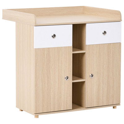 Beliani Changing Table Dresser Delisle Light Brown from B&Q