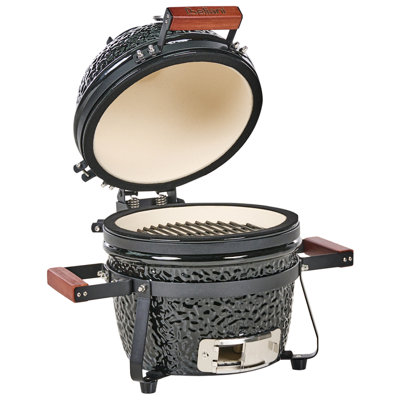 Beliani Mini Charcoal Bbq Grill Kamado Ceramic Black from B&Q