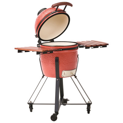 Beliani Charcoal Bbq Grill Kamado Ceramic Red from B&Q