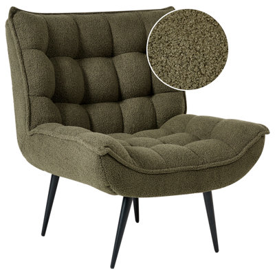 Beliani Armchair Alvesta Boucle Dark Green from B&Q