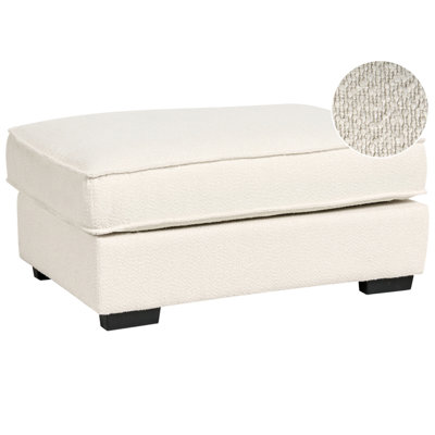 Beliani Ottoman Kolding Boucle Light Beige from B&Q