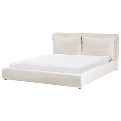 Beliani Waterbed Fabric Bajonna 180 X 200 Cm (Eu Super King) Light Beige from B&Q
