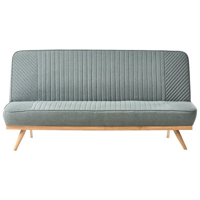 Beliani Sofa Bed 2 Seater Kalfafel Fabric Green from B&Q