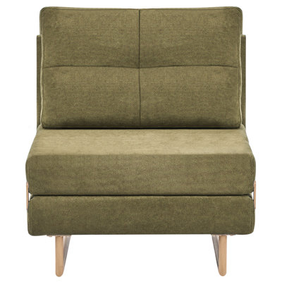 Beliani Single Sofa Bed Jerslev Fabric Green from B&Q