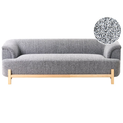 Beliani Sofa 3 Seater Alnor Fabric Dark Grey from B&Q