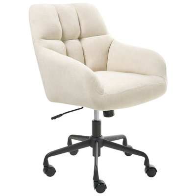 B&Q -  Desk Chair Palmdale Velvet Light Beige