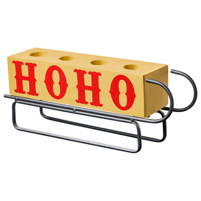 Beliani Candle Holder Kuhmo Yellow Metal from B&Q