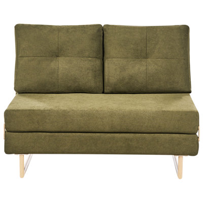 Beliani Sofa Bed 2 Seater Jerslev Fabric Green from B&Q