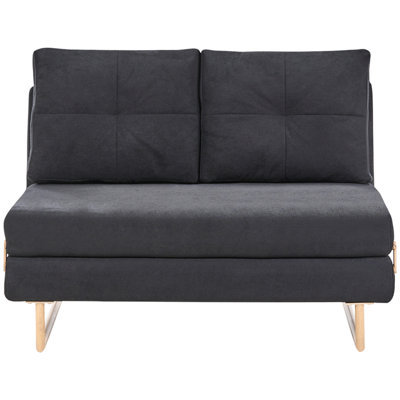 Beliani Sofa Bed 2 Seater Jerslev Fabric Black from B&Q