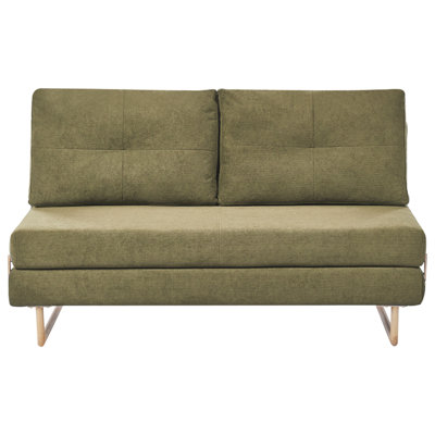 Beliani Sofa Bed 3 Seater Jerslev Fabric Green from B&Q