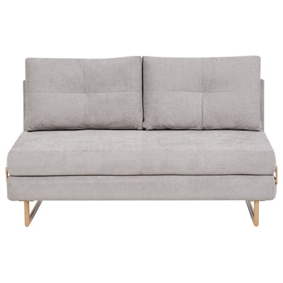 Beliani Sofa Bed 3 Seater Jerslev Fabric Grey from B&Q