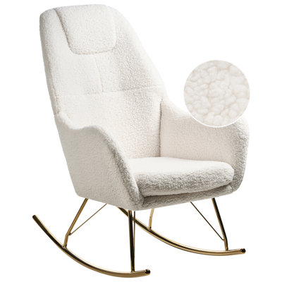 B&Q -  Rocking Chair Gulsele Boucle Off-White