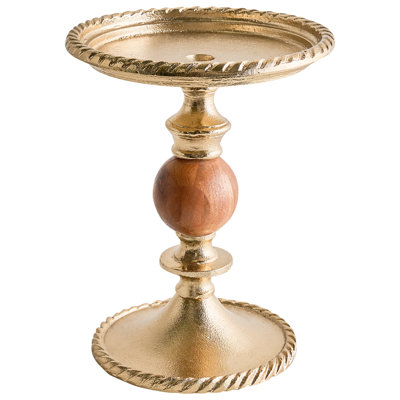 B&Q -  Candle Holder Vodno Metal 31 Cm Gold