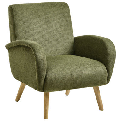 Beliani Modern Armchair Plassen Fabric Green from B&Q