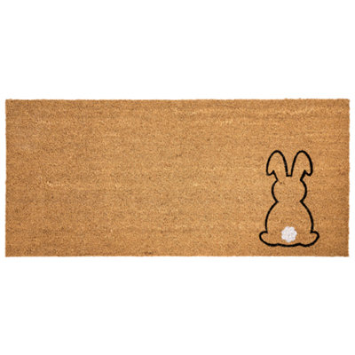 Beliani Doormat Lingayen Natural 55 X 120 Cm Rabbit Coir from B&Q