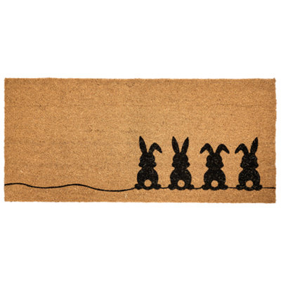 Beliani Doormat Pulian Natural 55 X 120 Cm Rabbit Coir from B&Q
