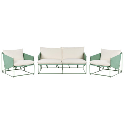 Beliani Garden Sofa Set 4 Seater Ponte Metal Green from B&Q