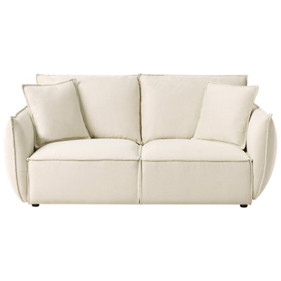 Beliani Sofa 3 Seater Kunes Fabric Light Beige from B&Q