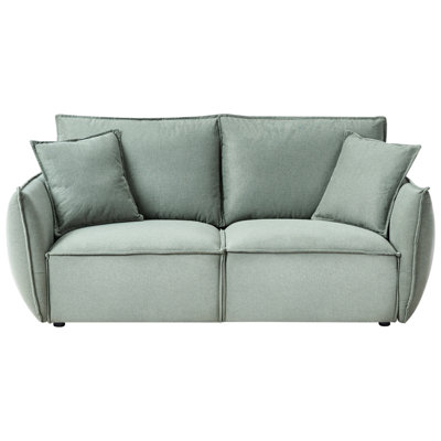 Beliani Sofa 3 Seater Kunes Fabric Light Green from B&Q