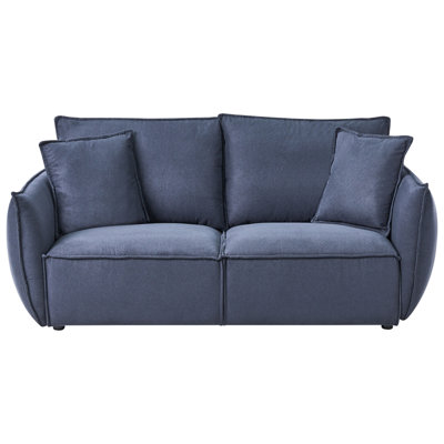 Beliani Sofa 3 Seater Kunes Fabric Dark Blue from B&Q