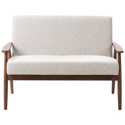 Beliani Sofa 2 Seater Esrum Fabric Dark Brown/ Grey from B&Q