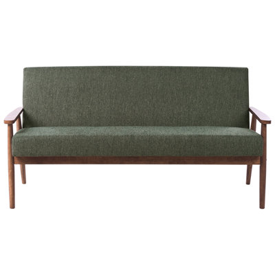 Beliani Sofa 3 Seater Esrum Fabric Dark Brown/ Green from B&Q