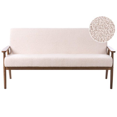 Beliani Sofa 3 Seater Esrum Boucle Dark Brown/ Beige from B&Q