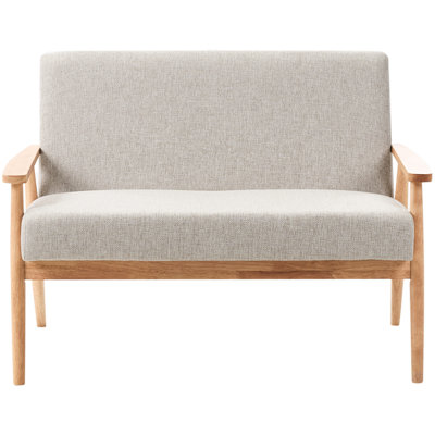 Beliani Sofa 2 Seater Esrum Fabric Light Brown/ Grey from B&Q