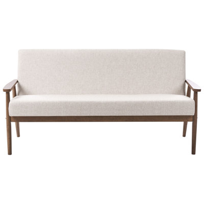 Beliani Sofa 3 Seater Esrum Fabric Dark Brown/ Beige from B&Q