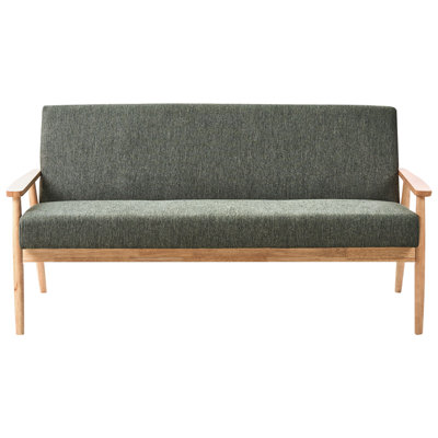 Beliani Sofa 3 Seater Esrum Fabric Light Brown/ Green from B&Q