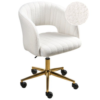 B&Q -  Desk Chair Katonah Boucle Off-White