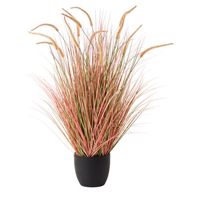 Beliani Artificial Plant Bristlegrass 120 Cm Orange from B&Q