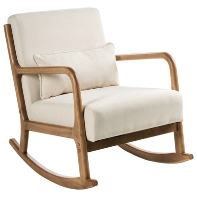 B&Q -  Rocking Chair Skovde Fabric Light Beige