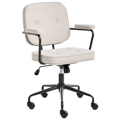 B&Q -  Desk Chair Pawnee Velvet Light Beige