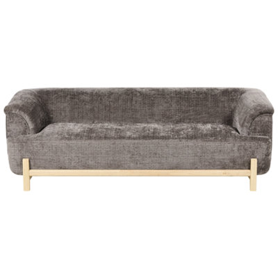 Beliani Sofa 3 Seater Alnor Chenille Brown from B&Q
