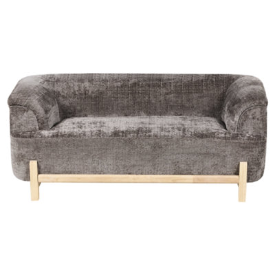 Beliani Sofa 2 Seater Alnor Chenille Brown from B&Q
