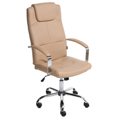 B&Q -  Executive Chair Winner Faux Leather Sand Beige