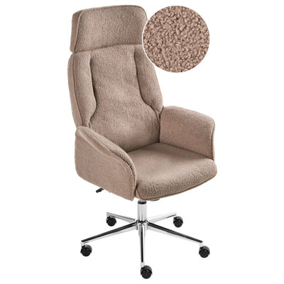 B&Q -  Office Chair Pilot Boucle Brown