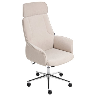 B&Q -  Office Chair Pilot Velvet Light Beige