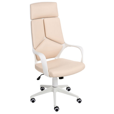 B&Q -  Office Chair Delight Ii Faux Leather Light Beige