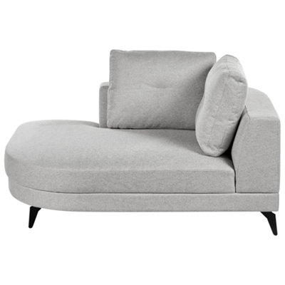 Beliani Chaise Longue Marum Faux Linen Grey from B&Q