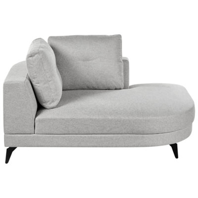 Beliani Chaise Longue Marum Faux Linen Grey from B&Q
