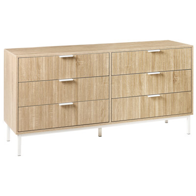 B&Q -  6 Drawer Chest Royalla Light Brown