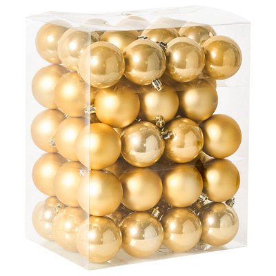 B&Q -   Set Of 60 Baubles Fegen Gold