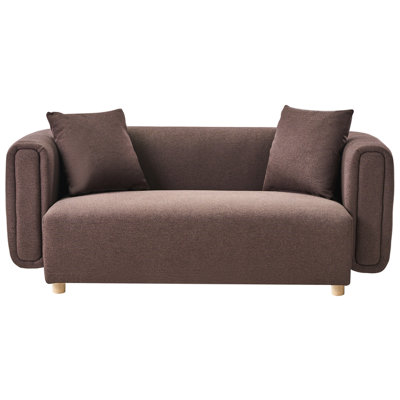 Beliani Sofa 2 Seater Lillerod Fabric Dark Brown from B&Q